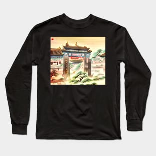 Traveling in Asia, motif 6 Long Sleeve T-Shirt